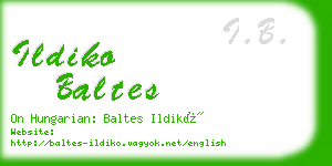 ildiko baltes business card